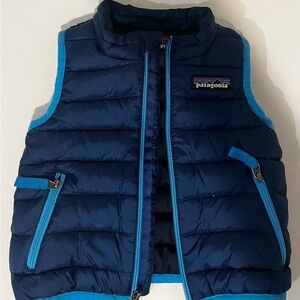 Patagonia Black and Blue Quilted Vest